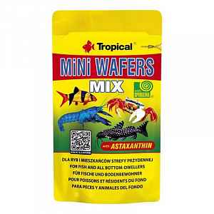 Tropical MiNi Wafers Mix 18g krmivo v podobě oplatky pro ryby žijících u dna