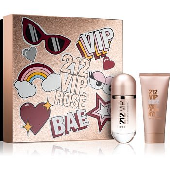 Carolina Herrera 212 VIP Rosé dárková sada VI. parfémovaná voda 80 ml + tělové mléko 100 ml