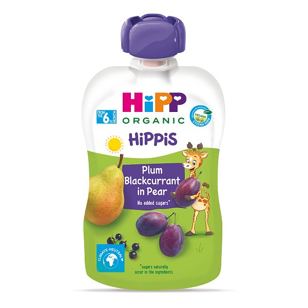 Hipp BIO Hippies hruška-černý rybíz-švestka 100 g