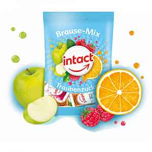 Intact sáček šumivé pastil.BRAUSE MIX s vit.C 75g