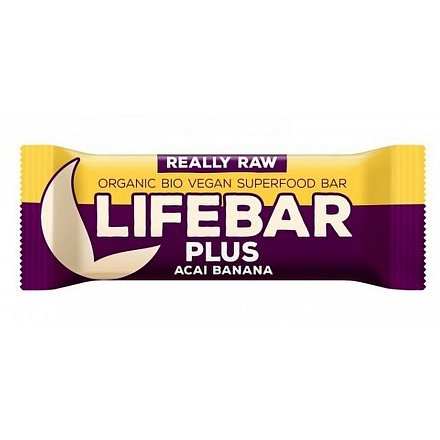 Lifebar Plus tyčinka acai s banánem BIO 47 g Lifefood