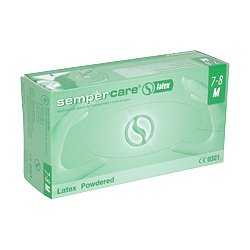 Rukavice vyš.Sempercare Latex vel.L/100ks s pudrem