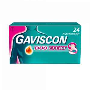 Gaviscon Duo Efekt žvýkací tablety 24 ks