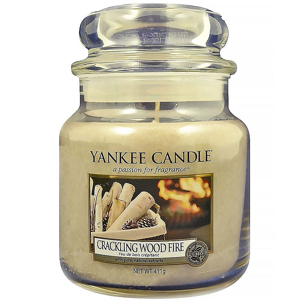 YANKEE CANDLE Classic Crackling Wood Fire střední 411 g