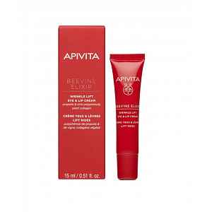 APIVITA BeeVine Elixir Lift Eye and Lip Cream krém na oči a rty proti vráskám 15 ml