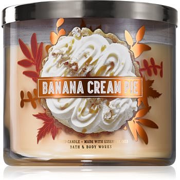 Bath & Body Works Banana Cream Pie vonná svíčka 411 g