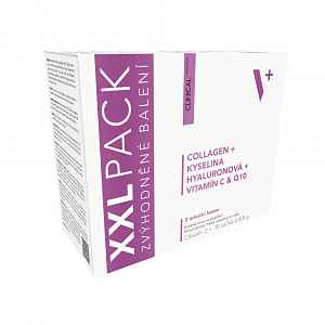 Clinical Collagen 5000 mg + kyselina hyaluronová + vitamín C & Q10 XXL pack jahoda 2x30 sáčků