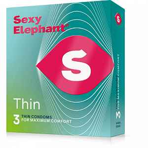 Sexy Elephant Ultra tenké kondomy Thin (3 ks)
