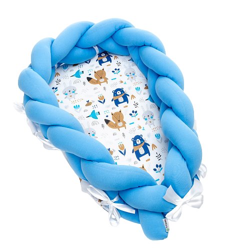 T-Tomi Pletené hnízdečko 2v1, blue bears
