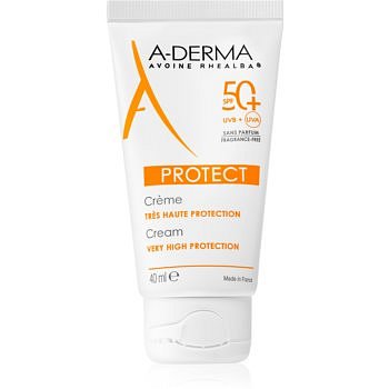 A-Derma Protect ochranný krém na obličej bez parfemace SPF 50+ 40 ml