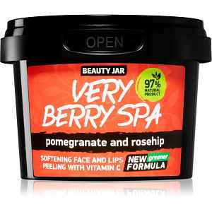 Beauty Jar Very Berry Spa zjemňující cukrový peeling na obličej 120 g