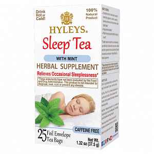 HYLEYS Sleep tea herbal supplement mint přebal 25 sáčků