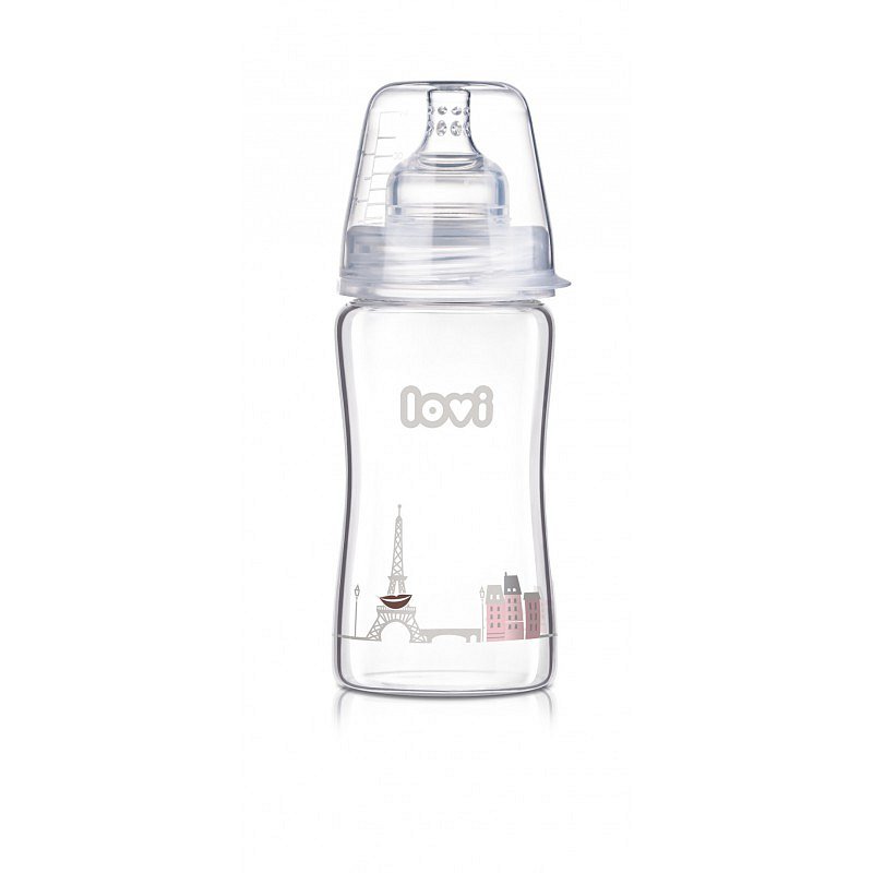 LOVI Láhev skleněná 250 ml Diamond Glass – Retro girl