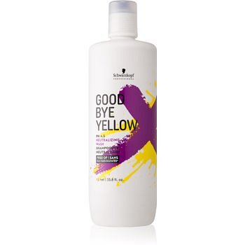 Schwarzkopf Professional Good Bye Yellow šampon neutralizující žluté tóny pro barvené a melírované vlasy  1000 ml