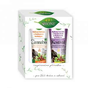 BIO BIONE Cannabis balzám + Kostival balzám dárková kazeta 2 ks