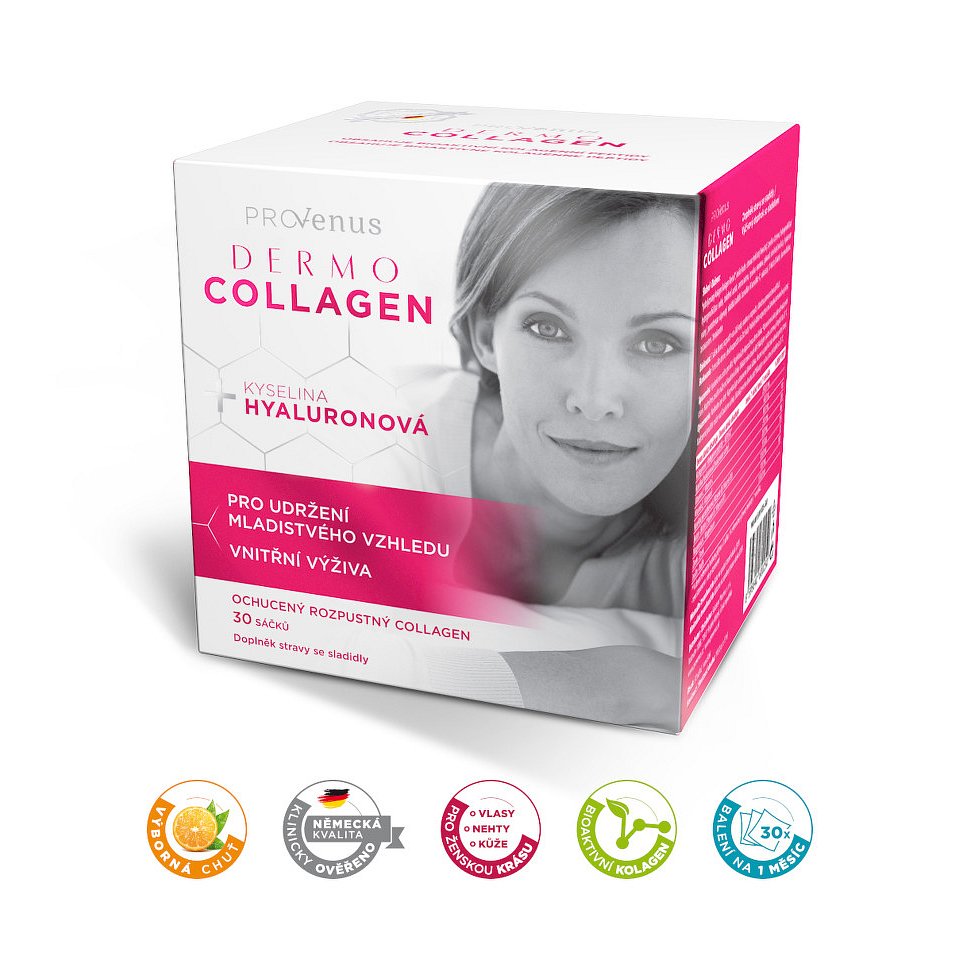 DermoCollagen ProVenus 30sáčků s pomeranč.příchutí - II. jakost