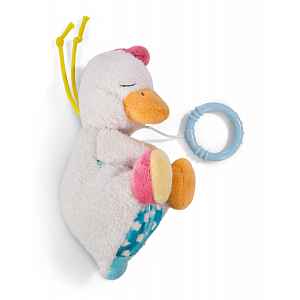 Nici Plyš Husa Gilli spící na zavěšení s hracím strojkem,20cm