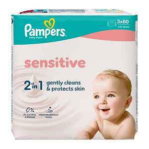 Pampers Dětské čisticí ubrousky Sensitive 240 ks