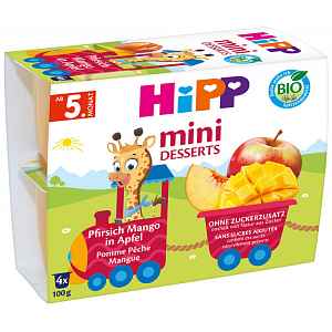 HiPP BIO Jablka s broskvemi (4x 100 g)