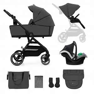 Kinderkraft select Kočárek kombinovaný Yoxi 3v1 Moonlight Grey
