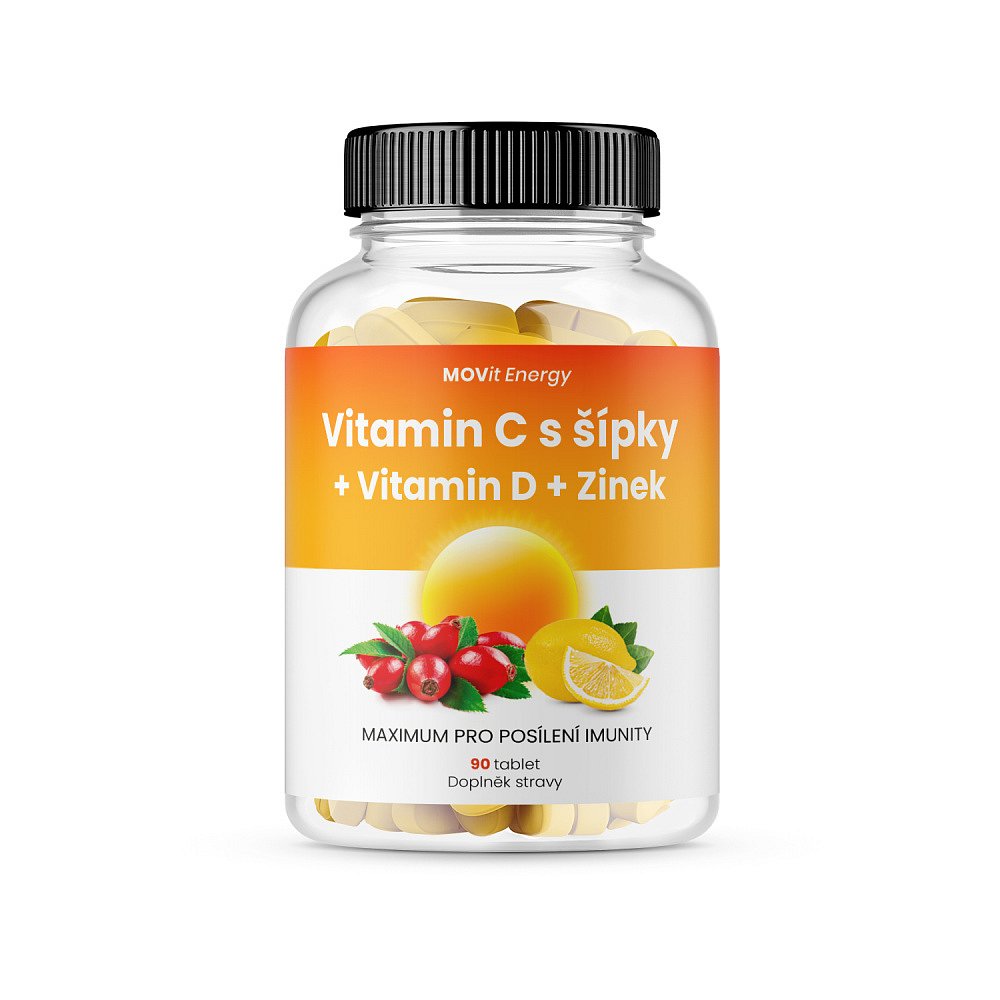 MOVIT ENERGY Vitamin C 1200 mg + Vitamin D + Zinek 90 tablet