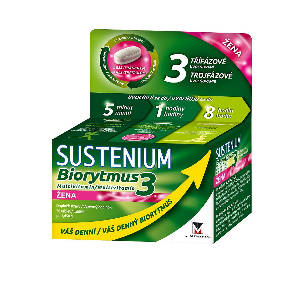 SUSTENIUM Biorytmus 3 multivitamin ŽENA 30 tablet