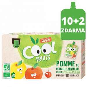 Vitabio Ovocné BIO kapsičky Cool Fruits jablko a acerola 12x90g