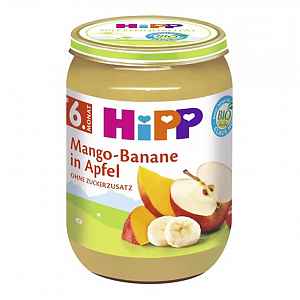 HiPP OVOCE BIO Jablka s mangem a banány 190g
