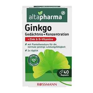 altapharma Kapsle s Ginkgo biloba, vitaminem B a zinkem, doplněk stravy 40 ks