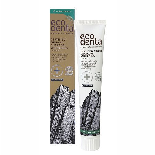 Organická černá zubní bělicí pasta Jungle Fruits (Charocal Whitening Toothpaste) 75 ml