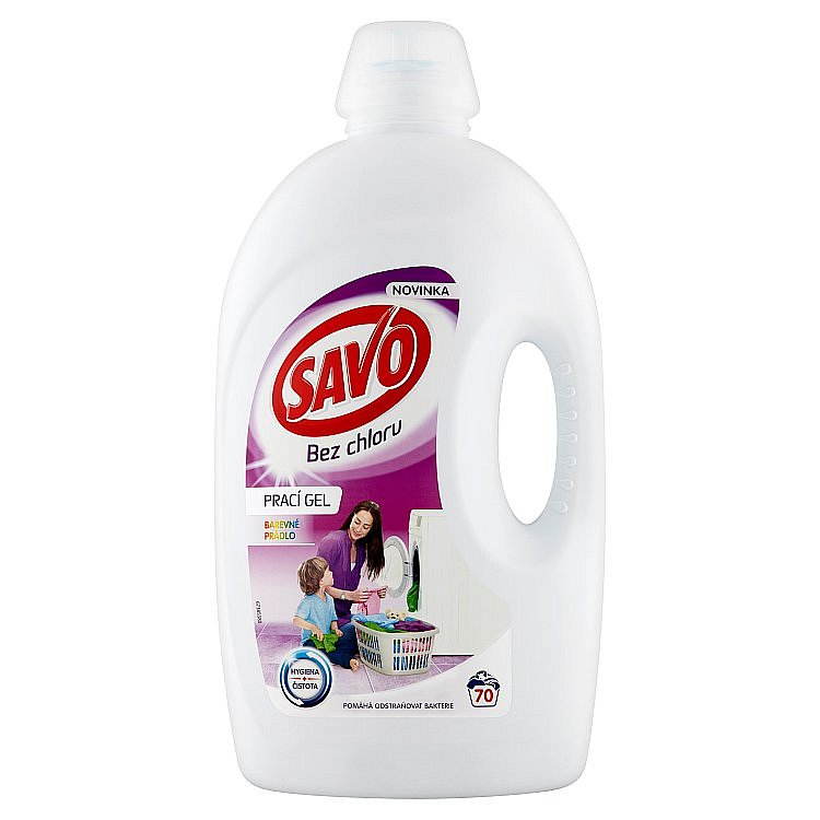 SAVO prací gel barevné prádlo 70 praní 3,5 l