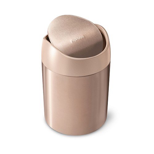 Simplehuman Mini can, 1,5 L, rose gold, balanced swing lid, lift - off lid  mini odpadkový koš - Rose Gold nerez ocel