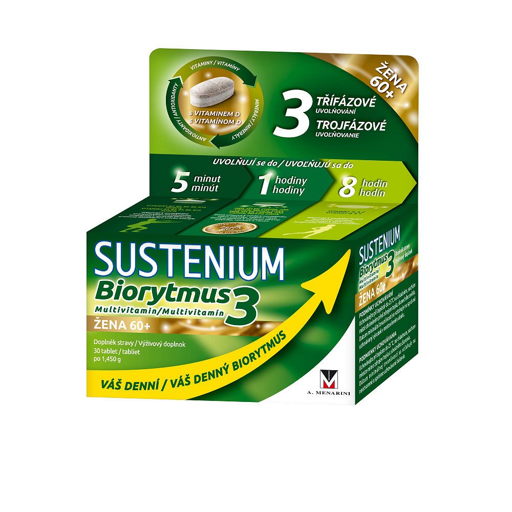 SUSTENIUM Biorytmus 3 multivitamin ŽENA 60+ 30 tablet