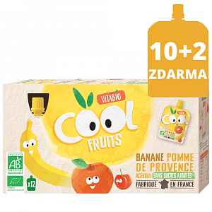 Vitabio Ovocné BIO kapsičky Cool Fruits jablko, banán a acerola 12x90g