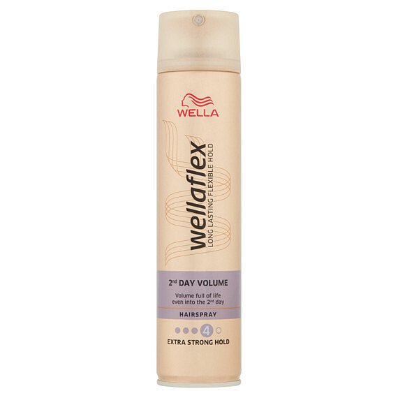Lak s extra silnou fixací pro zvětšení objemu Wellaflex 2nd Day Volume (Hairspray) 75 ml