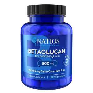 NATIOS Betaglucan s Camu Camu 500mg cps.90
