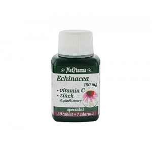 MedPharma Echinacea 100 mg+vitamín C+zinek tablety 37