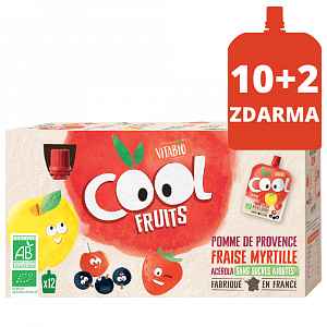 Vitabio ovocné BIO kapsičky Cool Fruits jablko, jahody, borůvky a acerola 12x90g