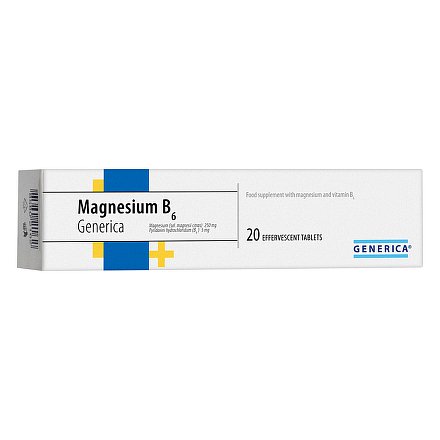 Magnesium B 6 Generica šumivé tablety 20