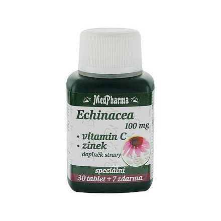 MedPharma Echinacea 100 mg+vitamín C+zinek tablety 37