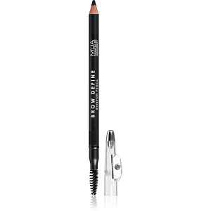 MUA Makeup Academy Brow Define dlouhotrvající tužka na obočí s kartáčkem odstín Black 1,2 g