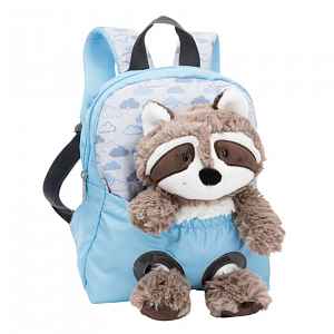 Nici Batůžek 21x26cm s plyšákem Mýval 25cm, světle modrý