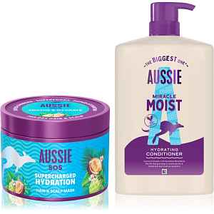 Aussie SOS & Miracle Moist sada pro suché a poškozené vlasy
