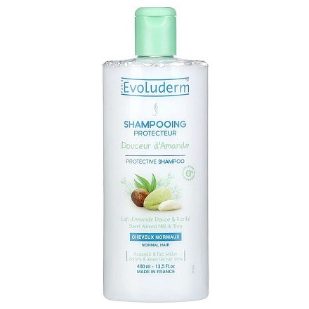 Evoluderm ochranný šampon pro normální vlasy s mandlovým mlékem 400 ml
