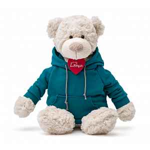 Lumpin Medvěd Spencer v modré mikině, 35 cm