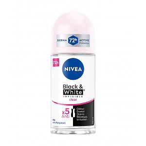 Nivea Black & White Invisible Clear kuličkový antiperspirant 50 ml