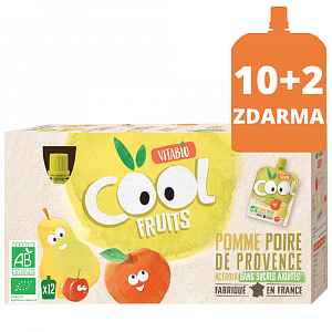 Vitabio Ovocné BIO kapsičky Cool Fruits jablko, hruška a acerola 12x90g