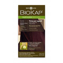 BIOKAP Nutricolor Delicato 5.50 Hnědá - světlý mahagon barva na vlasy 140 ml