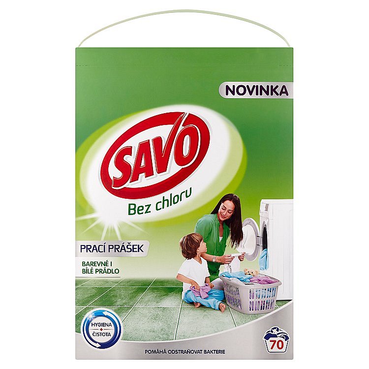 SAVO prací prášek barevné i bílé 70 praní 4,9 Kg