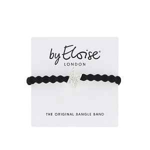 Silver Diamanté Bolt Black
